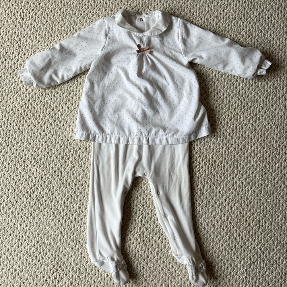 Mayoral Baby Romper Peter Pan collar